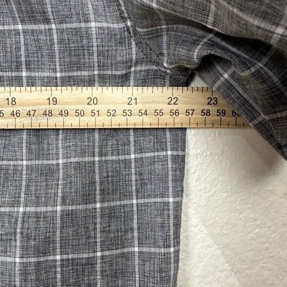 Orvis Check Plaid Shirt Size M Gray Short Sleeve Button Down Casual Shirt - Picture 5 of 9